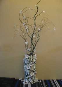 Tower of Flowers Wedding Guest Sign-in Craft