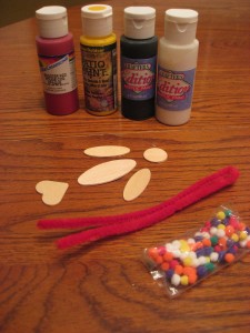 DIY wood penguin craft supplies