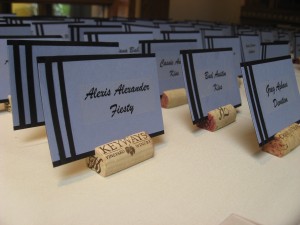 cork placecard holder
