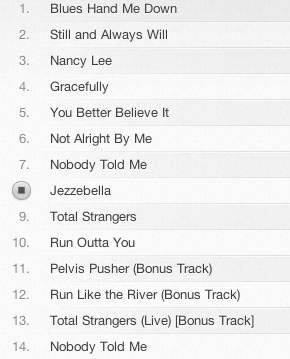 track list
