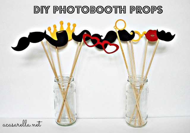 DIY Photobooth Props from A Casarella