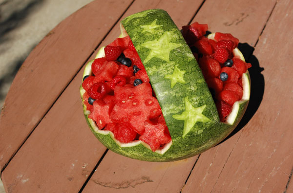 Carved Watermelon Fruit Basket (and a RotoSaw giveaway!)