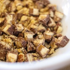chopped snickers and Twix