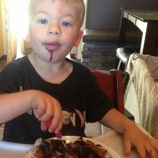 toddler eating paleo baked goods snack