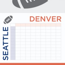 Game Day Football Squares. Free Printable.