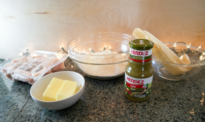 Paleo tamales made with a velvety combination of coconut flour and pumpkin seed flour. It gets its flavor from salsa verde and butter.
