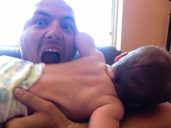 dad and baby