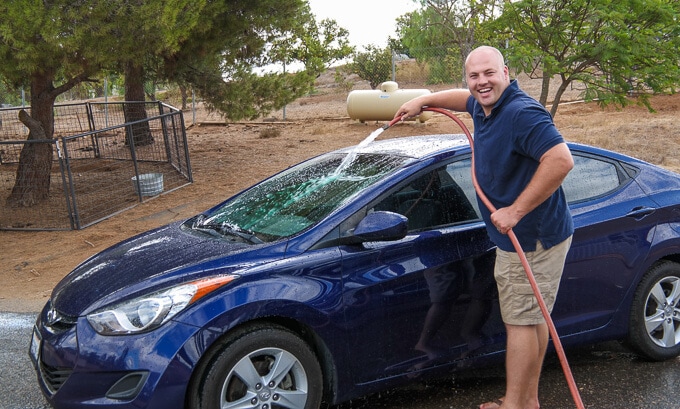 how we simulate rain here in Southern California